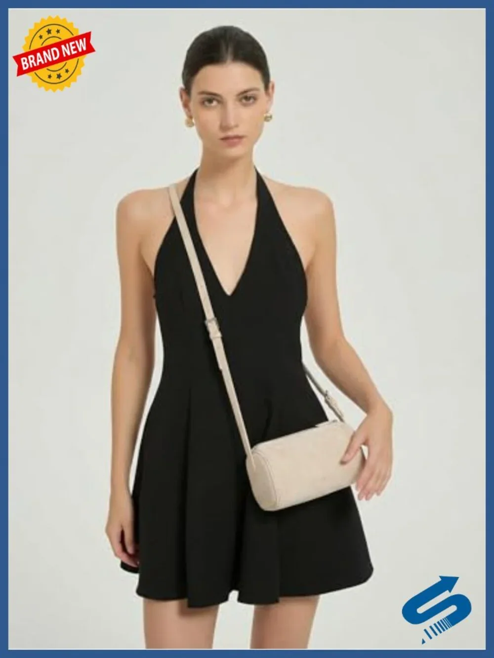 Vegan Leather Mini Purse With Adjustable Strap Barrel Hobo Crossbody